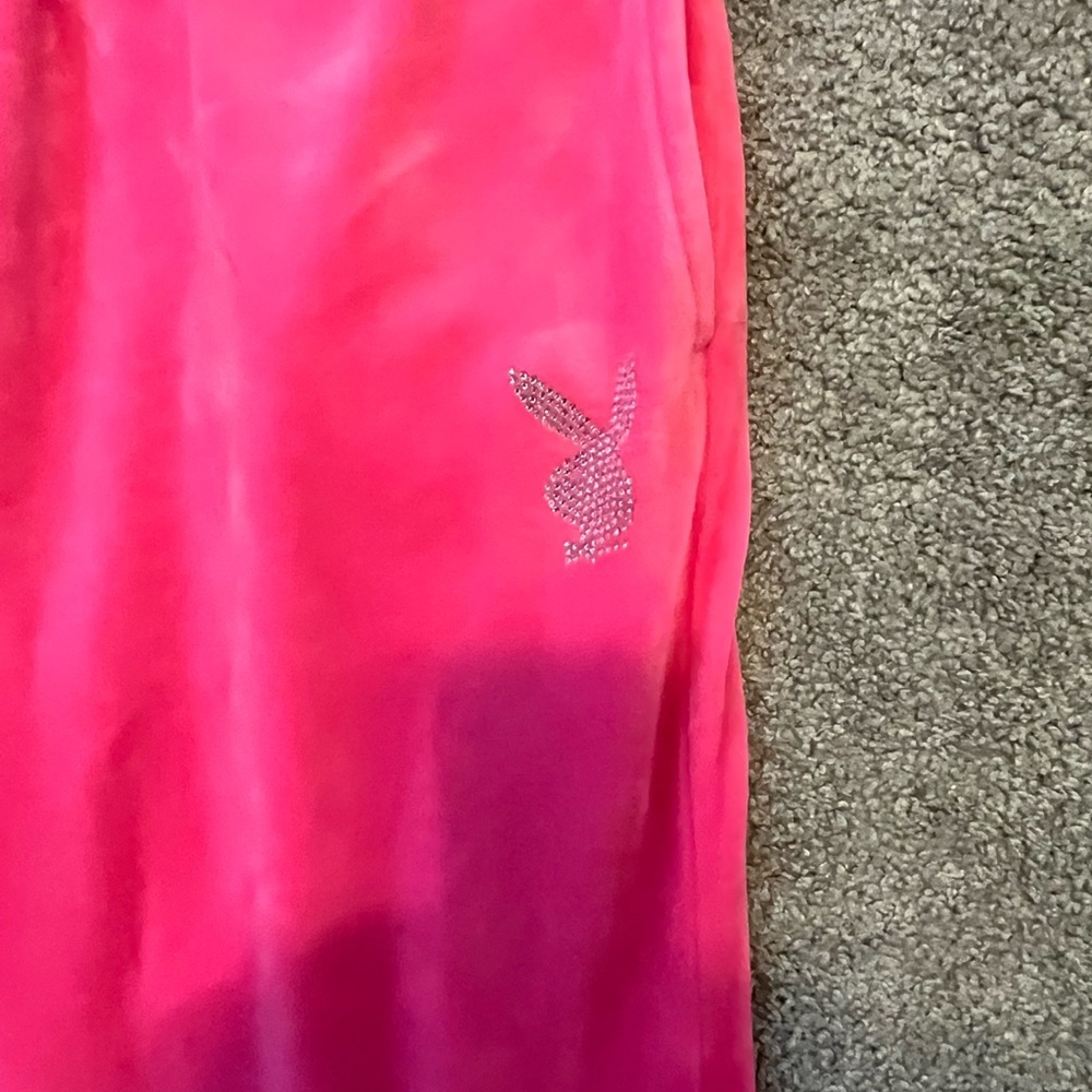 PLAYBOY Hot Pink Wide-Leg Lounge Pants | Y2K | Size XL - Picture 4 of 14